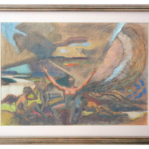 RakocyBill_CompositionForBeethovenMural_1951_18x24_PastelOnPaper_$350F-w