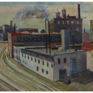 RakocyBill_RailroadTracks_1950_17x23_wc_$1300-t RakocyBill_RailroadTracks_1950_17x23_wc_$1300-t