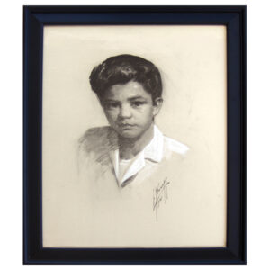 Krupp,Louis1961PortraitOfABoy24x18char+oilCrayonOnPaper$600F Krupp,Louis1961PortraitOfABoy24x18char+oilCrayonOnPaper$600F