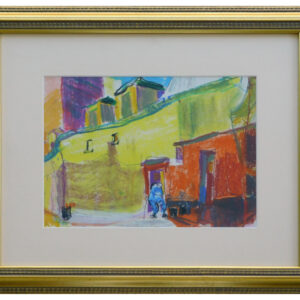 OronaGandaraMago_ALittleSideStreetInFrance_1974_9x12_oilpastel_$400F