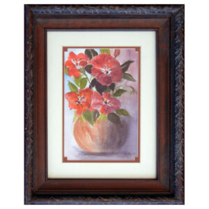 Stanback,Anna#25-c.1980-DelicateRedFloral10x7wc$225F