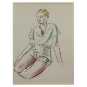 28.11 Mary Renfro in summer 11 x 8 pen and ink on paper 1936 $8000_w