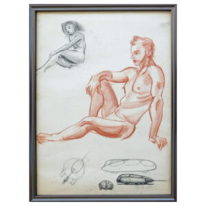 RakocyBill_ManWoman&FutaristicCars_1946_20x26_blk&brwnCharcoal_$495F-w