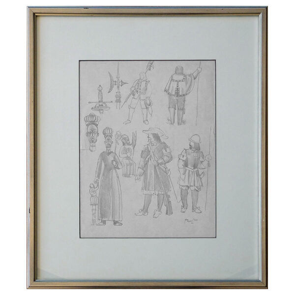 LeaTom_untitledFigureStudies_c1965_i11.5x9_f18x15.5_pp_$3500F-w