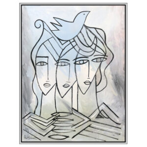 MarcusHal_ThreeGirlsAndABird_2024_i40x30_f43x33_mmc_$4100F-w